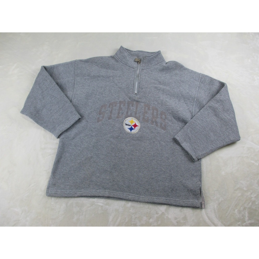 VINTAGE Pittsburgh Steelers Sweater Womens Large Gray Pro Player NFL Football* - Picture 2 of 12